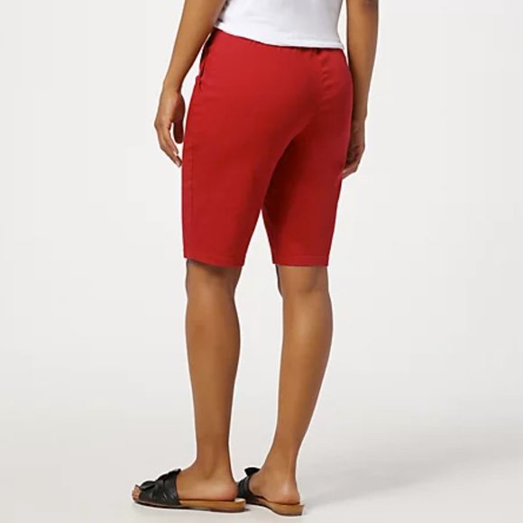 Denim & Co Twill Pull-On Shorts  7879 - Picture 2 of 2